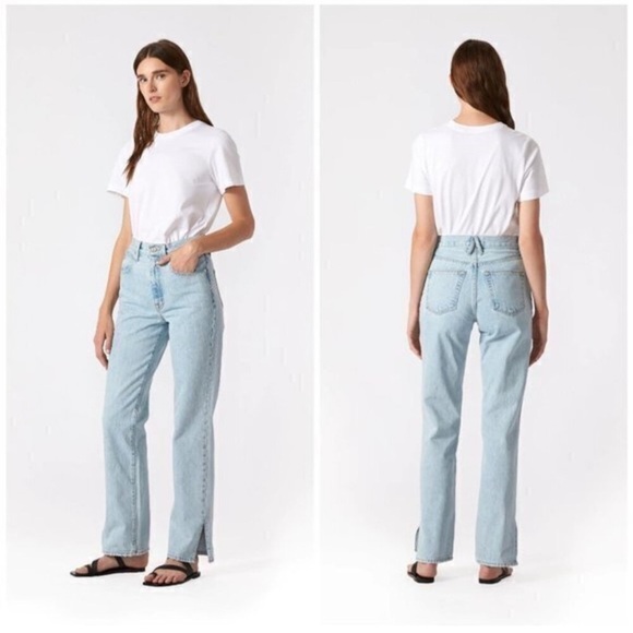 Slvrlake London Split Hard Luck Light Blue Jeans Size 28 NWT - Picture 3 of 6